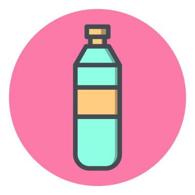  Su Şişe Simgesi Moda Biçimli Ayrı Arkaplan