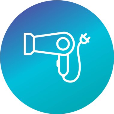vektör çizimi, saç kurutma makinesinin basit simgesi