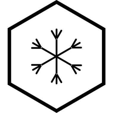 kar Tanesi simgesi vektör çizimi