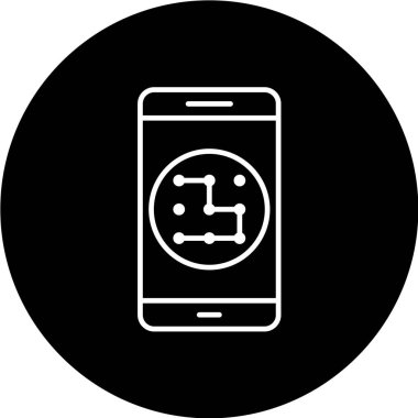 Modern çizgi simgesinin vektör illüstrasyonu