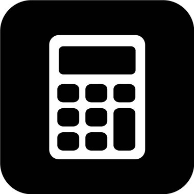 Hesap makinesi simgesi, vektör illüstrasyonu. düz tasarım biçimi