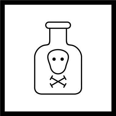 Bir kimyasal laboratuvar simgesinin vektör çizimi