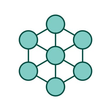 Moda biçimi izole edilmiş arkaplanda molekül simgesi      