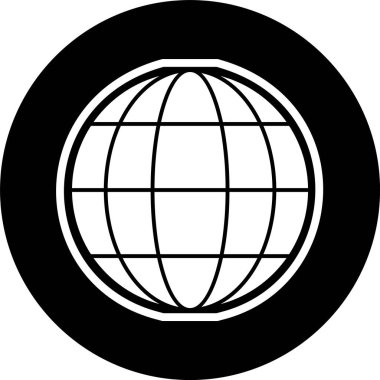 Moda Biçimli Küresel Simge İzole Arkaplan