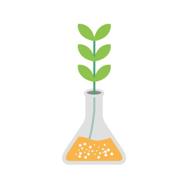 Düz biçimli kimyasal şişe simgesi beyaz arkaplanda izole