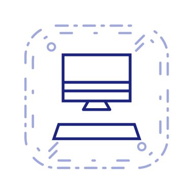 Multimedya düz simgesi beyaz arkaplanda izole edildi