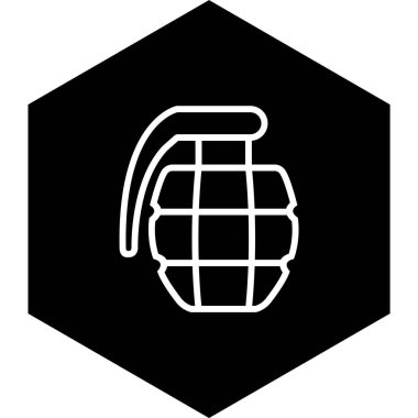 Moda Biçimli El Bombası Simgesi İzole Arkaplan