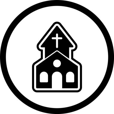 Moda tarzı izole edilmiş arka planda kilise simgesi
