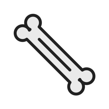 kemik çizgisi vektör simgesi.