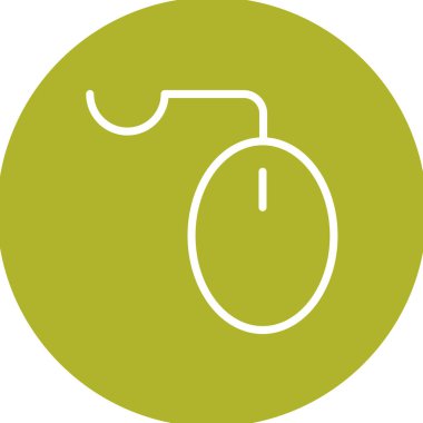 Bilgisayar faresinin basit simgesi, vektör illüstrasyonu 