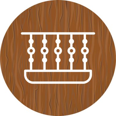 Moda Biçiminde Balkon Simgesi İzole Arkaplan