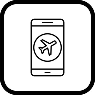 Mobil Uçak Modu Uygulama Simgesi Moda Tarzı İzole Arkaplan