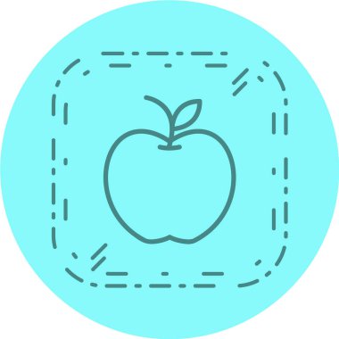 elma ikonu vektör illüstrasyonu