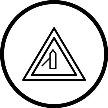 Yol simgesi, vektör illüstrasyonu