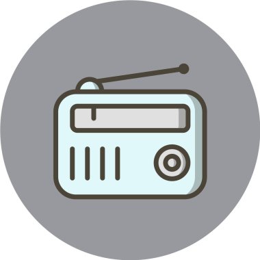 radyo simgesi vektör illüstrasyonu 