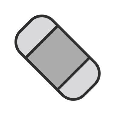 Modern b 'nin vektör illüstrasyonu ikon tıbbi haplardan yoksun