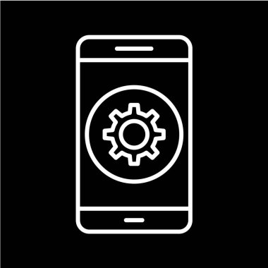 dişli düz vektör simgesi