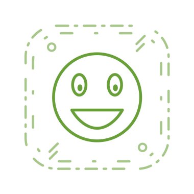 Moda Biçimli Emoji Simgesi İzole Arkaplan 