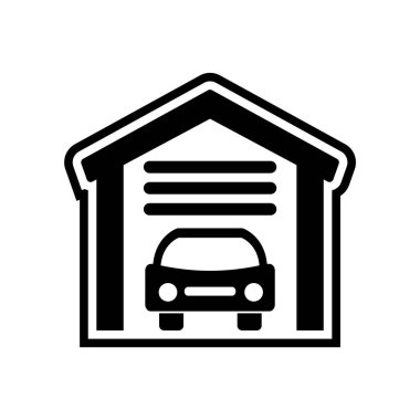 Moda Biçimli Garaj Simgesi İzole Arkaplan