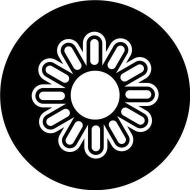 Dairesel bir çiçeğin vektör illüstrasyonu