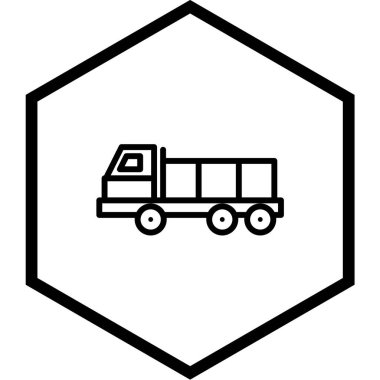 kamyon vektör çizgisi simgesi