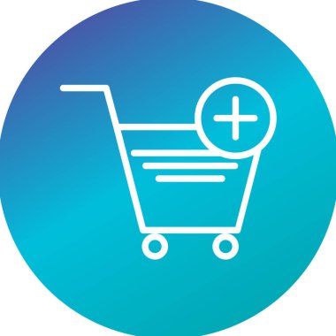 Alışveriş arabası simgesi, vektör illüstrasyonu