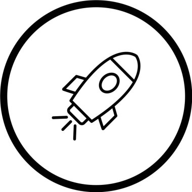 roket ikonu vektör illüstrasyonu