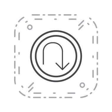 Yol simgesi, vektör illüstrasyonu