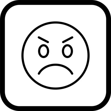 Kızgın Emoji Simgesi Moda Tarzı İzole Arkaplan