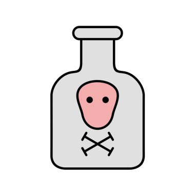 Kimyasal laboratuvar simgesi vektör illüstrasyon grafik tasarımı