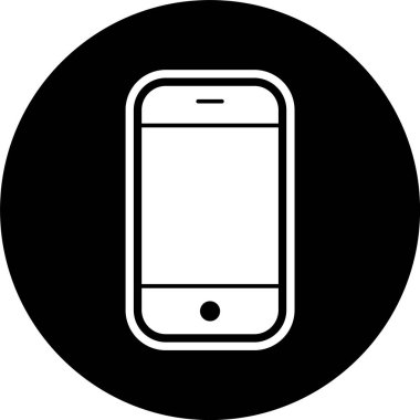 Moda Biçimli Telefon Hücresi Simgesi İzole Arkaplanı