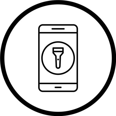 Modern telefon simgesinin vektör illüstrasyonu 