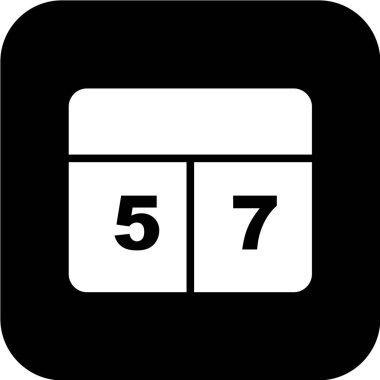 Bir takvim simgesinin vektör illüstrasyonu