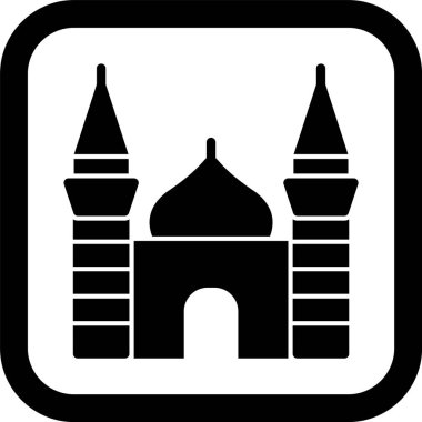 Moda tarzında izole edilmiş cami simgesi