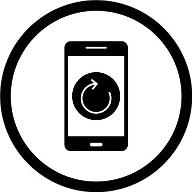 Modern telefon simgesinin vektör illüstrasyonu 