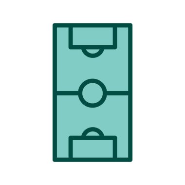 Futbol Sahası Simgesi Moda Tarzı İzole Arkaplan