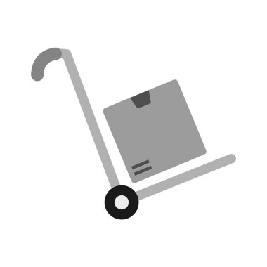  Moda Biçimli Trolley Simgesi İzole Arkaplan