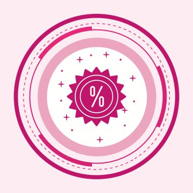 Moda Biçiminde İndirim Simgesi İzole Arkaplan