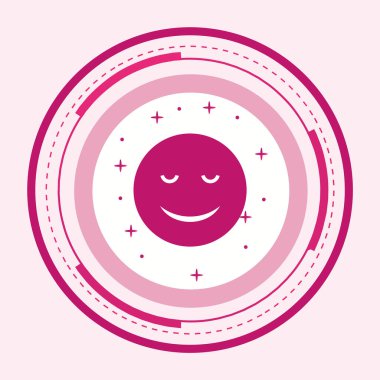 Sakin Emoji Simgesi Moda Tarzı İzole Arka Grubunda