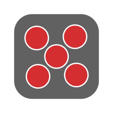 Zar Beş Simgesi Stili İzole Arkaplan