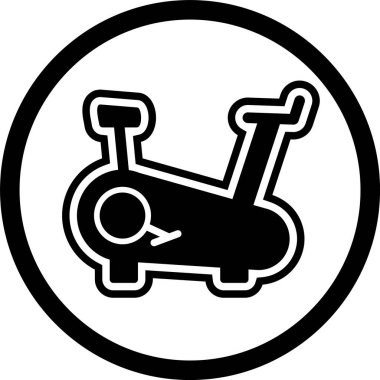 Bisiklet Makinesi Simgesi Moda Biçiminde İzole Arkaplan 