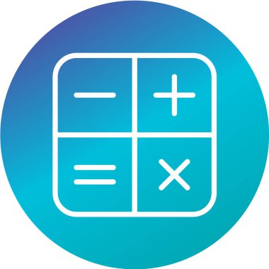 Hesap makinesi simgesi. vektör illüstrasyonu