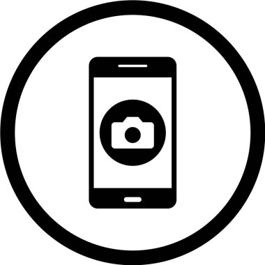 Modern telefon simgesinin vektör illüstrasyonu 