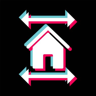 Moda Biçiminde İzole Edilmiş Arkaplanda Emlak Ayrıntılı Simgesi