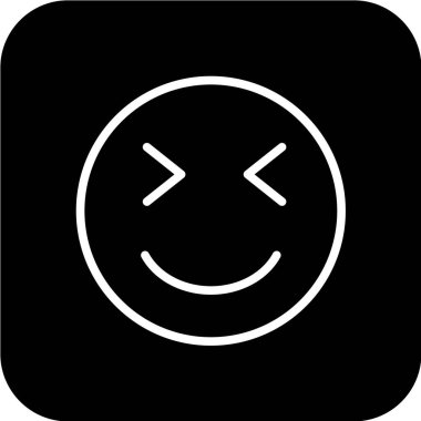 Gülümseme simgesi, vektör illüstrasyonu