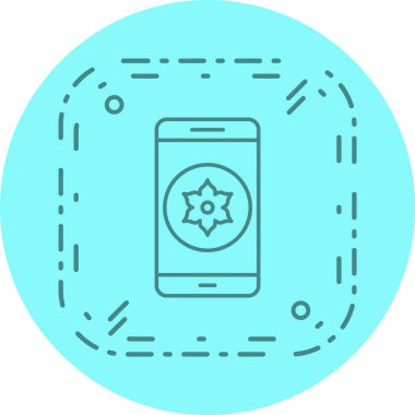 Galeri Mobil Uygulama Simgesi Moda Biçimli İzole Arkaplan