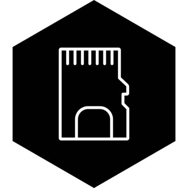 Moda Biçiminde Hafıza Kart Simgesi İzole Arkaplan