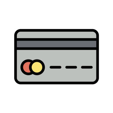 Kredi kartı simgesi, vektör illüstrasyon tasarımı
