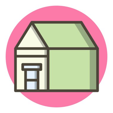  Moda Biçimli Konut Simgesi İzole Arkaplan