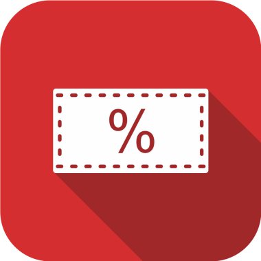 İndirim kuponu ikonu. vektör illüstrasyonu